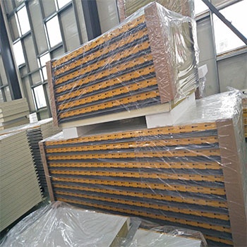 Rock wool/PU/glass wool sandwich board